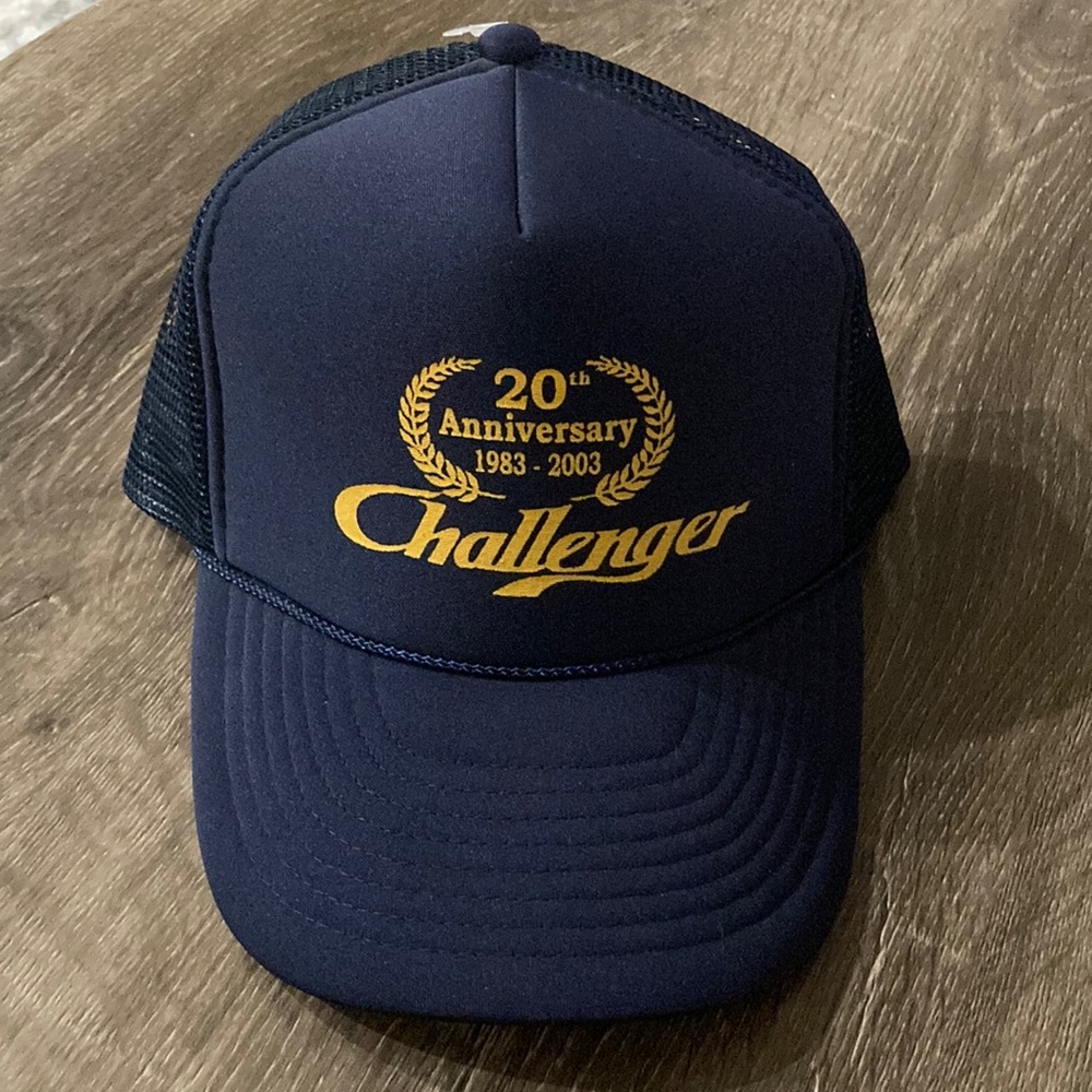 VINTAGE 20th ANNIVERSARY CHALLENGER CAR DEALERSHIP PROMO TRUCKER MESH BACK HAT!